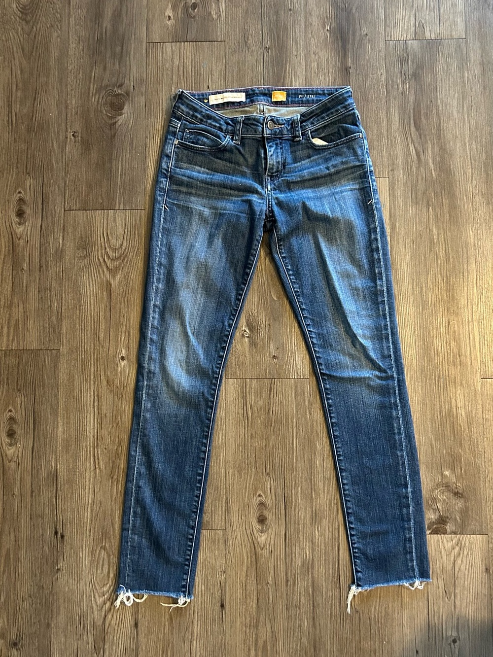 Pilcro and the Letterpress Cropped Skinny Jeans - Dark Blue Wash